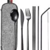 House Of Husk Reisbestek - Reis Bestekset - Chopsticks - Metalen Rietjes Met Borstel - Lepel - Vaatwasserbestendig - RVS - 7 Delig - Zwart -Outdoor Kampeerwinkel 1026x1200 4