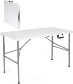 Toboli Klaptafel 120x60x74cm Campingtafel Wit; Bijzettafel, Inklapbare Tafel - Multistrobe -Outdoor Kampeerwinkel 1051x1200