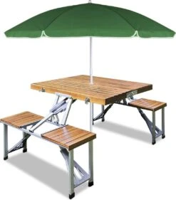 Merkloos Deuba Picknicktafel Campingtafel - Opvouwbaar Voor 4 Personen - Hout En Aluminium -Outdoor Kampeerwinkel 1053x1200 2