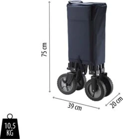 Campart Bolderkar HC-0910 - Opvouwbaar - Bolderwagen Met Stevig Harmonicaframe - Inclusief Opbergtas En Bodemplaat - Blauw -Outdoor Kampeerwinkel 1060x1200 2