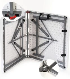 Toboli Klaptafel 120x60x74cm Campingtafel Wit; Bijzettafel, Inklapbare Tafel - Multistrobe -Outdoor Kampeerwinkel 1063x1200 2