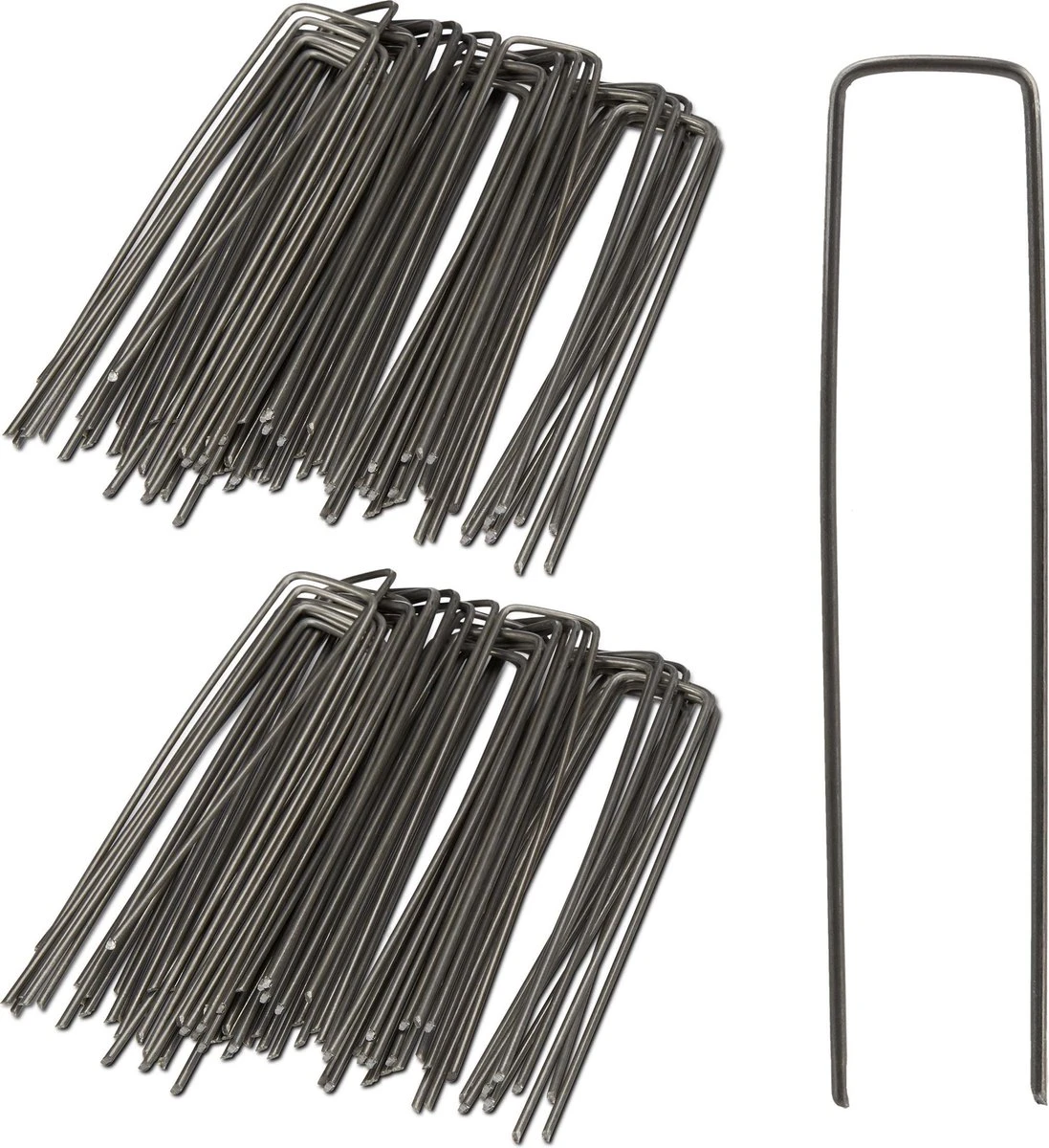 Relaxdays 100x Gronddoekpen - Grondanker - Haring - Gronddoekhaak - Grondhaken - 2mm 3 Relaxdays 100x Gronddoekpen - Grondanker - Haring - Gronddoekhaak - Grondhaken - 2mm