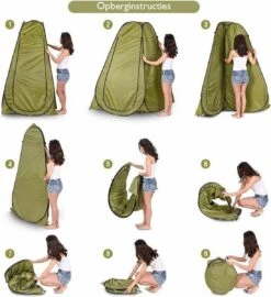 NordFalk Douchetent Pop-up 190 Cm - Camping Douche - Omkleedtent - Incl. Tentharingen En Draagtas - Groen -Outdoor Kampeerwinkel 1098x1200