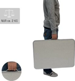 Alu Campingtafel 70x55cm - Inklapbbar Kampeertafel - Picknicktafel Licht Vouwtafel Klaptafel Grijs -Outdoor Kampeerwinkel 1102x1200 1