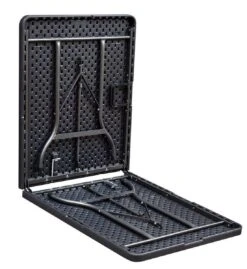 ERRO Vouwtafel - Wickerlook - 180x74cm - Zwart -Outdoor Kampeerwinkel 1102x1200 2