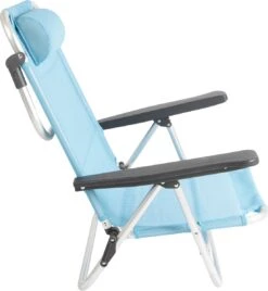 Bo-Camp Beach Chair - Monaco - Aluminium - Blauw -Outdoor Kampeerwinkel 1106x1200