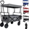 AREBOS Handwagen Vouwbare Dak Handwagen Vouwbare Trolley Uitrustingswagen Grijs -Outdoor Kampeerwinkel 1125x1200 4