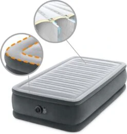 Intex Luchtbed - 1-Persoons - 99 X 191 X 46 Cm - Grijs - Met Ingebouwde Pomp, Hoeslaken Antraciet En Reparatieset 18 Intex Luchtbed - 1-Persoons - 99 X 191 X 46 Cm - Grijs - Met Ingebouwde Pomp, Hoeslaken Antraciet En Reparatieset -Outdoor Kampeerwinkel 1133x1200 4