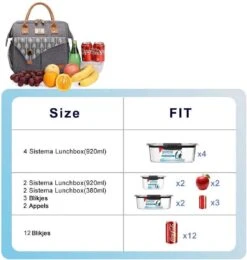 HN® Lunchtas Grijs Pijlen, Geïsoleerde Koeltas, Lekvrij, Extra Grote Opening Voor De Lunch Box, 25×16,5×26cm Design Heren En Dames -Outdoor Kampeerwinkel 1138x1200 3