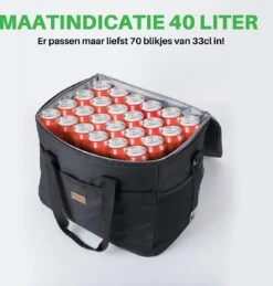 Packaway 4 Laags Geïsoleerde Koeltas - Lunchtas 40 Liter - Zwart -Outdoor Kampeerwinkel 1144x1200 3
