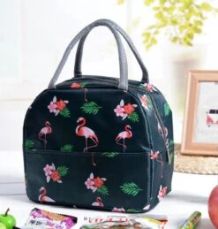 Koeltas - Lunchtas - Volwassenen En Kinderen - Compact & Handig: Zomer - Picknick -School - Lunch - Werk - Zwart Flamingo -Outdoor Kampeerwinkel 1145x1200 1