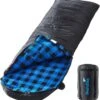 Skandika Dundee Flannel-L Slaapzak – Mummmieslaapzakken – Slaapzakken Volwassen - Maat M – Unisex - Katoen, Luxe Kwaliteit, Dubbele Slaapzak, 3 Seizoenen, Tot -20°C - 220 X 80 Cm - Outdoor Kampeerslaapzak – Ritssluiting Links - Zwart/blauw -Outdoor Kampeerwinkel 1151x1200 4
