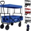 AREBOS Handwagen Vouwbare Dak Handwagen Vouwbare Trolley Uitrustingswagen Blauw -Outdoor Kampeerwinkel 1154x1200 4