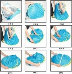 Merkloos Strand Tent Met Zwembad - Roze - UPF 50+ UV Werend - Waterdicht - Pop Up - Baby & Kind -Outdoor Kampeerwinkel 1165x1200 6