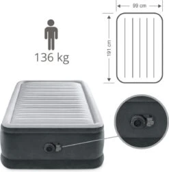 Intex Luchtbed - 1-Persoons - 99 X 191 X 46 Cm - Grijs - Met Ingebouwde Pomp, Hoeslaken Antraciet En Reparatieset 19 Intex Luchtbed - 1-Persoons - 99 X 191 X 46 Cm - Grijs - Met Ingebouwde Pomp, Hoeslaken Antraciet En Reparatieset -Outdoor Kampeerwinkel 1177x1200 5