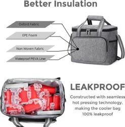 IBright Koeltas Opvouwbaar 15 Liter - 4 Laags Geïsoleerde Lunchtas - Waterdicht - Zwart -Outdoor Kampeerwinkel 1182x1200 3