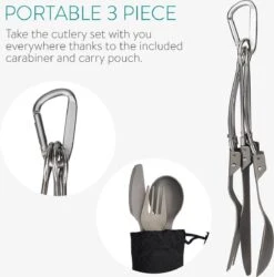 Navaris Campingbestek Van Titanium - Set Met Vork, Mes En Lepel - Inklapbaar - Bestekset Voor Onderweg - Inclusief Karabijnhaak En Bewaarzakje -Outdoor Kampeerwinkel 1184x1200 11