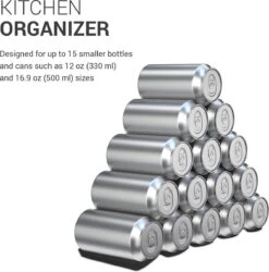 Kwmobile 1x Opvouwbare Houder Voor Flessen En Blikjes - Voor Koelkast En Voorraadkast - Siliconen Flessenhouder In Zwart - 31 X 9,5 X 1 Cm -Outdoor Kampeerwinkel 1184x1200 7