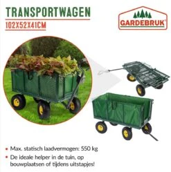 Gardebruk Bolderkar Binnenzeil - Belastbaar Tot 550 Kg – Groen -Outdoor Kampeerwinkel 1188x1200 12