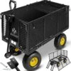 Exxen KESSER® Bolderkar, 550 Kg Belastbaar, Tuinwagen, Transportwagen, Tuinwagen, Uitneembaar Zeil, Gereedschapswagen, Handwagen, Veelzijdig Inzetbaar, Zwart -Outdoor Kampeerwinkel 1188x1200 6