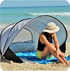 Deryan Luxe Pop Up Strandtent XXL - Anti-UV 50+ - Zilver -Outdoor Kampeerwinkel 1192x1200 1
