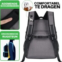 Brisby 4 Laags Geïsoleerde Koeltas Rugzak - 25 Liter - Met Handige Vakken Voor Bestek En Essentials - Waterafstotend Materiaal - Donkergrijs -Outdoor Kampeerwinkel 1192x1200 6