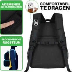 Brisby 4 Laags Geïsoleerde Koeltas Rugzak - 25 Liter - Met Handige Vakken Voor Bestek En Essentials - Waterafstotend Materiaal - Zwart -Outdoor Kampeerwinkel 1192x1200 7