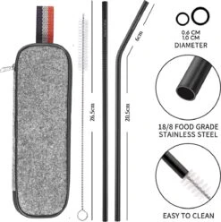 House Of Husk Reisbestek - Reis Bestekset - Chopsticks - Metalen Rietjes Met Borstel - Lepel - Vaatwasserbestendig - RVS - 7 Delig - Zwart -Outdoor Kampeerwinkel 1193x1200 8