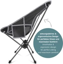 Smartpeas Camping Stoel Van Stevig 600D Polyester En Aluminium - Lichtgewicht En Opvouwbaar - Camping Gadget Inclusief Zijzakken +Plus: Strandmat & Draagtas -Outdoor Kampeerwinkel 1195x1200