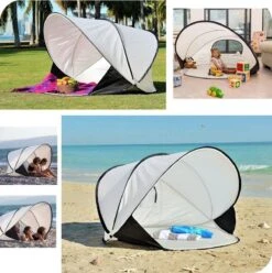 Deryan Luxe Pop Up Strandtent XXL - Anti-UV 50+ - Cream -Outdoor Kampeerwinkel 1196x1200 1
