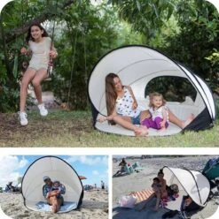 Deryan Luxe Pop Up Strandtent XXL - Anti-UV 50+ - Cream -Outdoor Kampeerwinkel 1196x1200 3