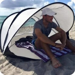 Deryan Luxe Pop Up Strandtent XXL - Anti-UV 50+ - Cream -Outdoor Kampeerwinkel 1196x1200 5