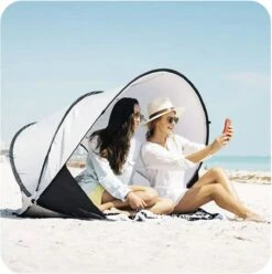 Deryan Luxe Pop Up Strandtent XXL - Anti-UV 50+ - Zilver -Outdoor Kampeerwinkel 1197x1200 1