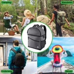 Brisby 4 Laags Geïsoleerde Koeltas Rugzak - 25 Liter - Met Handige Vakken Voor Bestek En Essentials - Waterafstotend Materiaal - Donkergrijs -Outdoor Kampeerwinkel 1197x1200 33