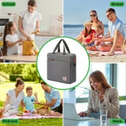 Brisby 4 Laags Geïsoleerde Koeltas - Lunchtas 7 Liter - Donkergrijs -Outdoor Kampeerwinkel 1197x1200 37