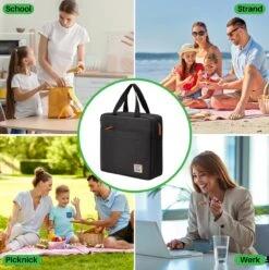 Brisby 4 Laags Geïsoleerde Koeltas - Lunchtas 7 Liter - Zwart -Outdoor Kampeerwinkel 1197x1200 47