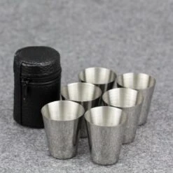 6x Rvs Shot Bekertjes - Borrelglaasjes - Thee/ Koffie Beker - Shotjes Met Leren Case - Bekers 30 ML -Outdoor Kampeerwinkel 1197x1200 61