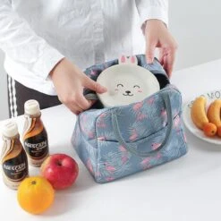 Koeltas - Lunchtas - Volwassenen En Kinderen - Compact & Handig: Zomer - Picknick -School - Lunch - Werk - Grijs Flamingo -Outdoor Kampeerwinkel 1198x1200 14