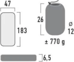 High Peak Tulsa Slaapmat - Donkergrijs -Outdoor Kampeerwinkel 1200x1000 4