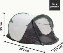 JEMIDI Tweepersoons Pop-up Tent - Opgooitent, Werptent Voor 2 Personen - Ideaal Als Festivaltent Of Kampeertent - Verschillende Kleuren -Outdoor Kampeerwinkel 1200x1004