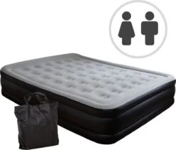 BluMill Luchtbed - 2-persoons - Ingebouwde Pomp - 203x152x36 Cm - Duurzame Keuze