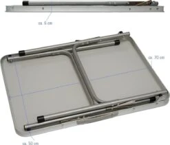 Alu Campingtafel 70x55cm - Inklapbbar Kampeertafel - Picknicktafel Licht Vouwtafel Klaptafel Grijs -Outdoor Kampeerwinkel 1200x1026 1