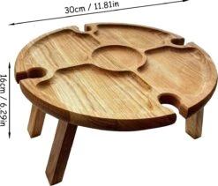 Merkloos Opvouwbare Draagbare Picknicktafel, Outdoor Opvouwbare Lichtgewicht Kampeertafel 30,5 Cm Kleine Houten Wijnpicknicktafel Voor Feest, Strand, Tuin, Camping, Barbecue, Reizen -Outdoor Kampeerwinkel 1200x1027