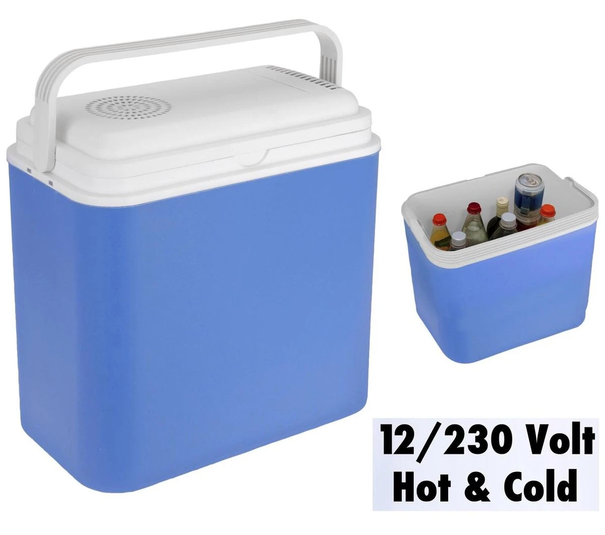 Excellent Cool Solutions - Draagbare Koelbox - Met Verwarm Functie - Blauw/wit - 24 Liter - 12V & 230V 6 Excellent Cool Solutions - Draagbare Koelbox - Met Verwarm Functie - Blauw/wit - 24 Liter - 12V & 230V - Afbeelding 4