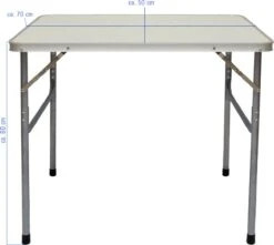 Alu Campingtafel 70x55cm - Inklapbbar Kampeertafel - Picknicktafel Licht Vouwtafel Klaptafel Grijs -Outdoor Kampeerwinkel 1200x1072 1