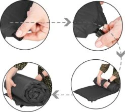 Springos Slaapmat | Zelfopblazend | 180 Cm | Inclusief Hoes | Zwart -Outdoor Kampeerwinkel 1200x1072