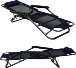 Ligstoel 155x60cm - Opvouwbaar Campingstoel Ligbed Strandstoel Tuinstoel Vouwligstoel Blauw -Outdoor Kampeerwinkel 1200x1080 2