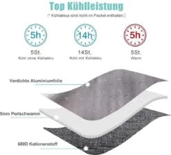 HN® Lunchtas Grijs Pijlen, Geïsoleerde Koeltas, Lekvrij, Extra Grote Opening Voor De Lunch Box, 25×16,5×26cm Design Heren En Dames -Outdoor Kampeerwinkel 1200x1083 4