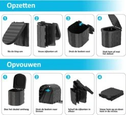 Merkloos Camping Toilet Met Draagtas En 10 Vuilzakken - Toiletemmer Draagbaar Met Deksel -Outdoor Kampeerwinkel 1200x1091 5