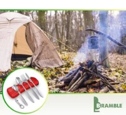 Roestvrij Staal Bestek (kampeerset) – Draagbare Reislepels, -vork En -mes Voor Festivals, Camping Of Trektochten - Wordt Geleverd Met Een Neopreen Draagtasje Met Een Lichtgewicht Flesopener -Outdoor Kampeerwinkel 1200x1100 8